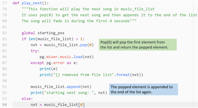 Analyze PyGame Example Project – Music_drop_fade.py – Part 1 – The ...